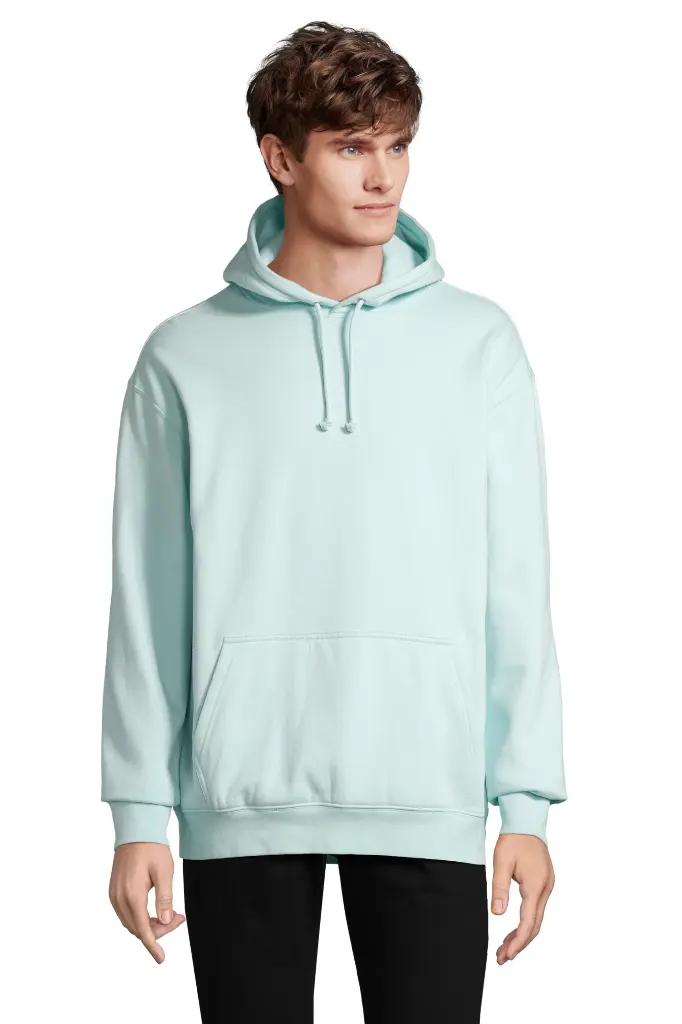 Bluza z kapturem unisex z kieszenią kangurką - Arctic Blue