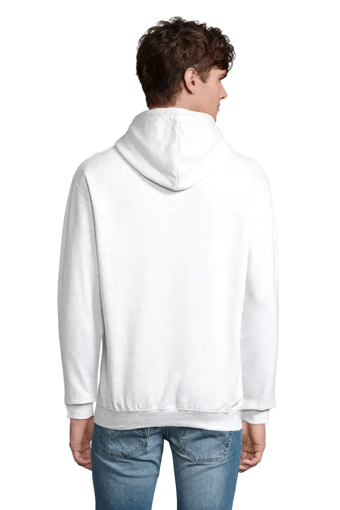 Bluza z kapturem unisex z kieszenią kangurką - Ash (Heather)