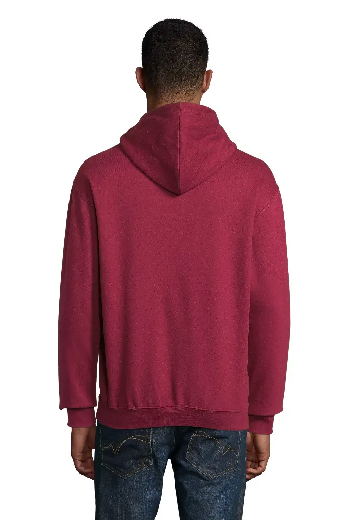 Bluza z kapturem unisex z kieszenią kangurką - Burgundy