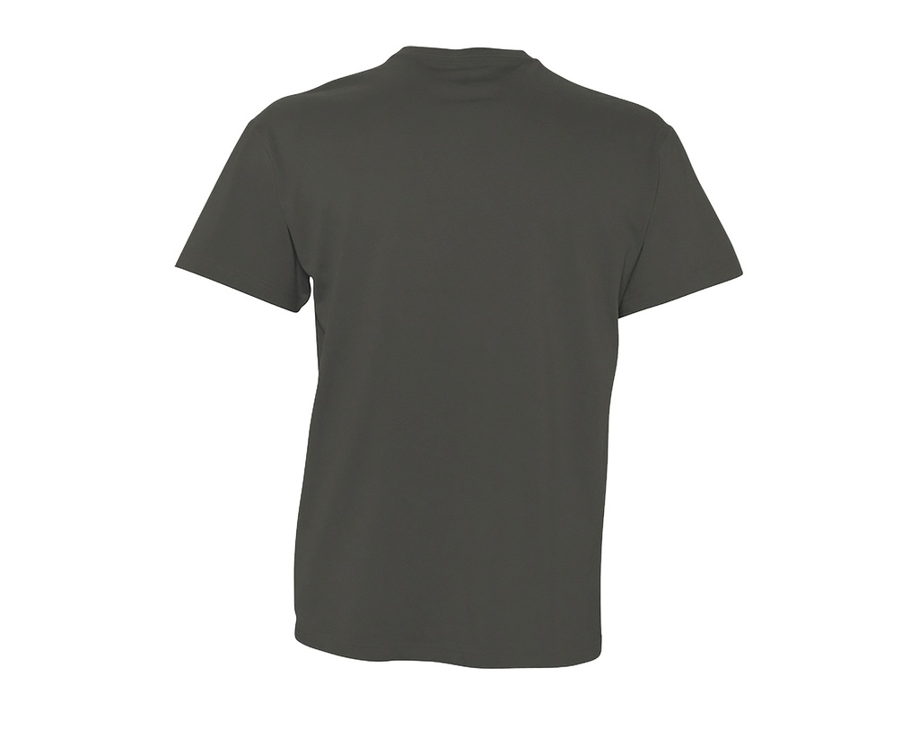 T-Shirt z Dekoltem V, Krótki Rękaw - Dark Grey (Solid)