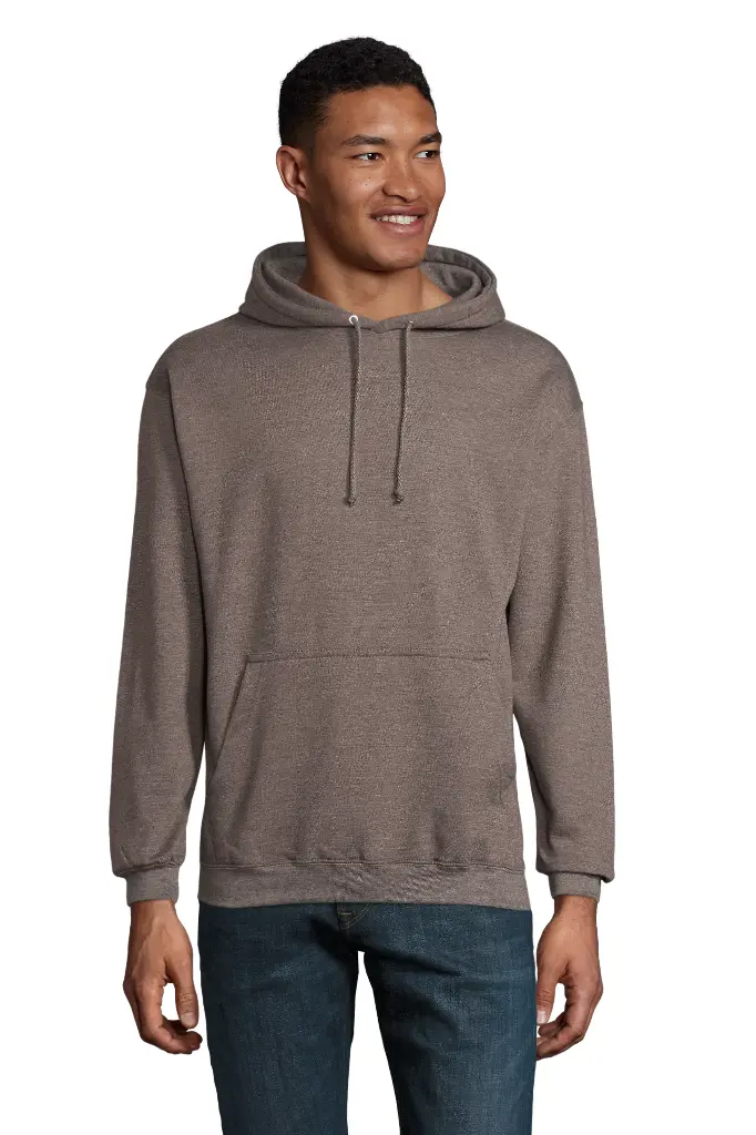 Bluza z kapturem unisex z kieszenią kangurką - Charcoal Melange