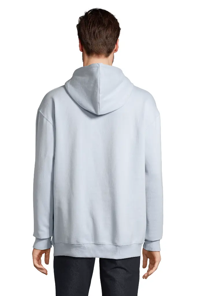 Bluza z kapturem unisex z kieszenią kangurką - Creamy Blue