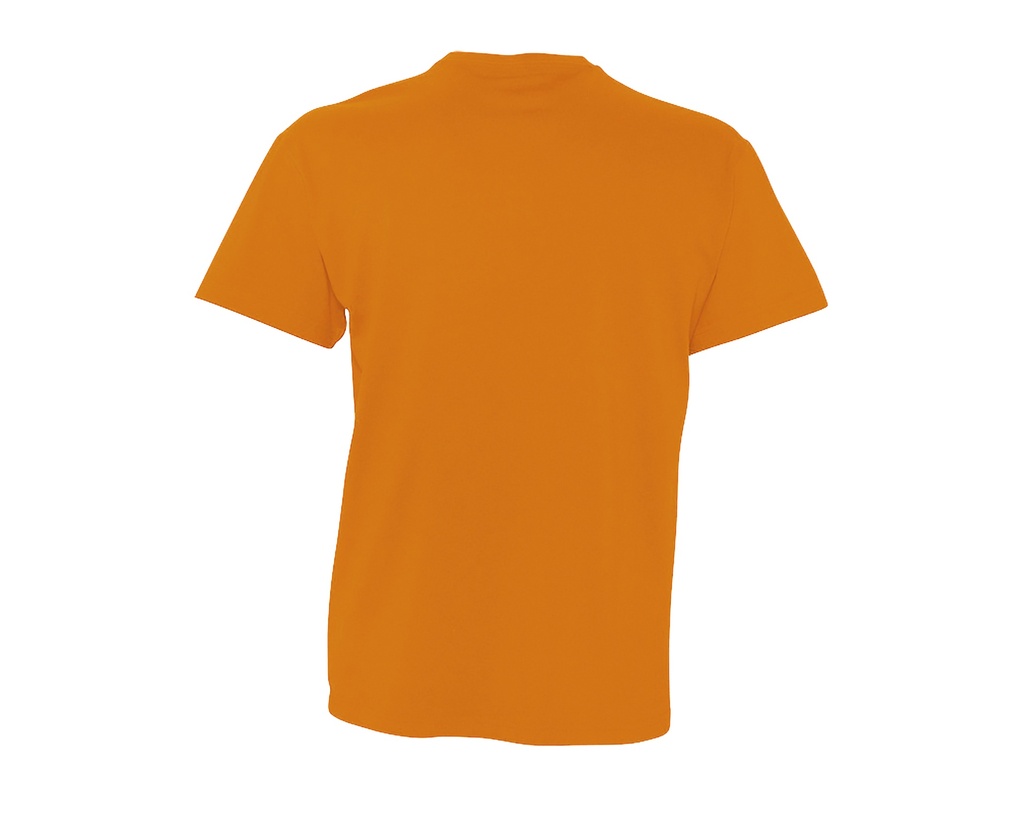 T-Shirt z Dekoltem V, Krótki Rękaw - Orange