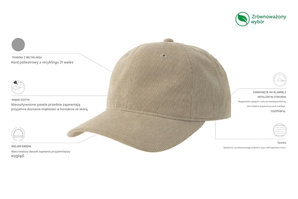 Czapka Creep z recyklingu - Stone
