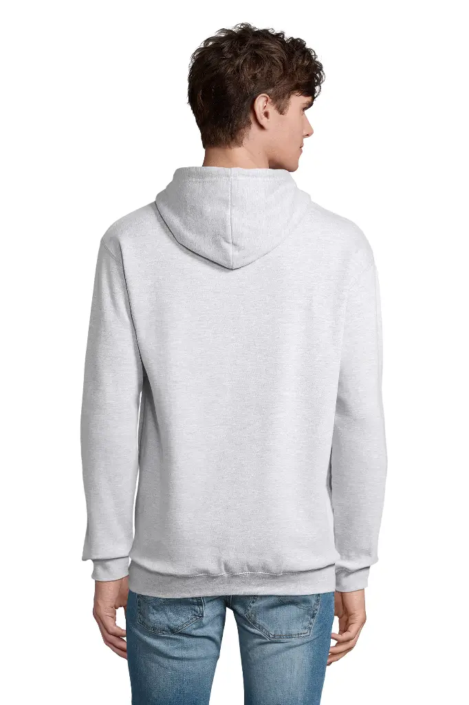 Bluza z kapturem unisex z kieszenią kangurką - Grey Melange