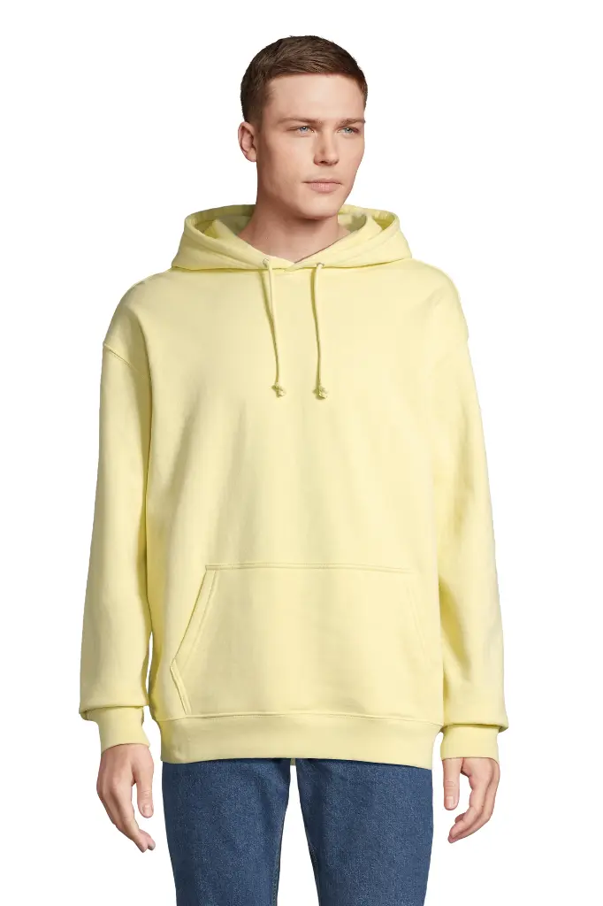 Bluza z kapturem unisex z kieszenią kangurką - Light Yellow