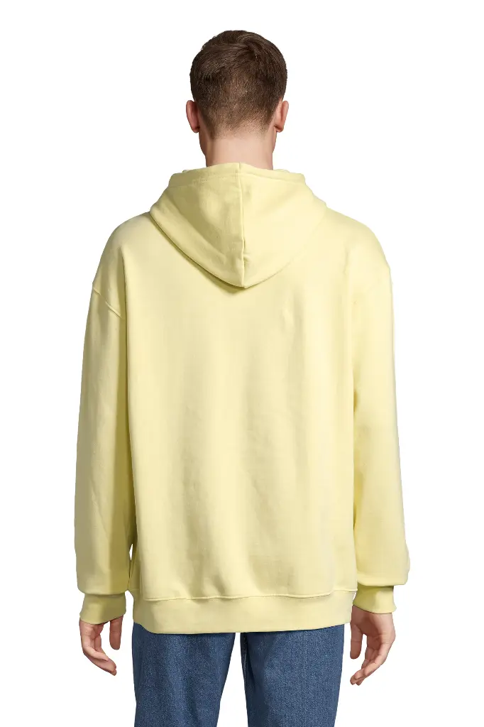 Bluza z kapturem unisex z kieszenią kangurką - Light Yellow