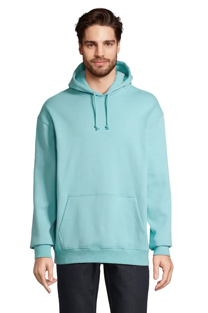 Bluza z kapturem unisex z kieszenią kangurką - Pool Blue