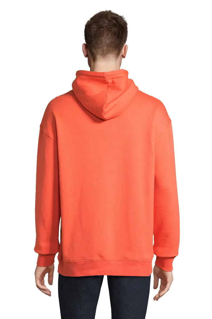 Bluza z kapturem unisex z kieszenią kangurką - Pop Orange