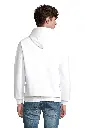 Bluza z kapturem unisex z kieszenią kangurką - White