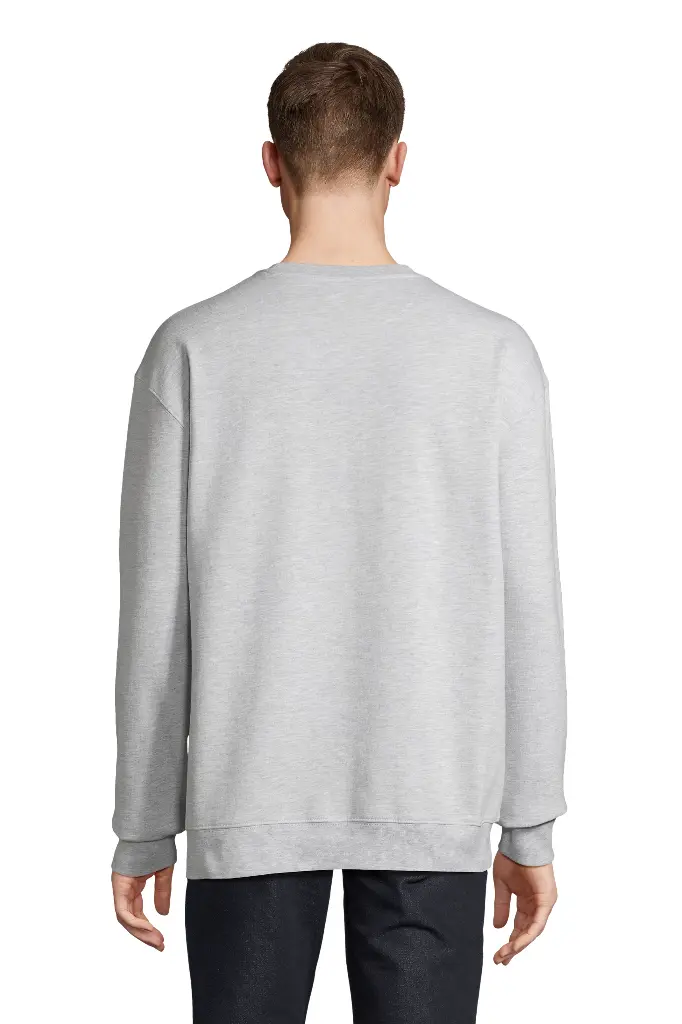 Bluza unisex z okrągłym dekoltem - Ash (Heather)