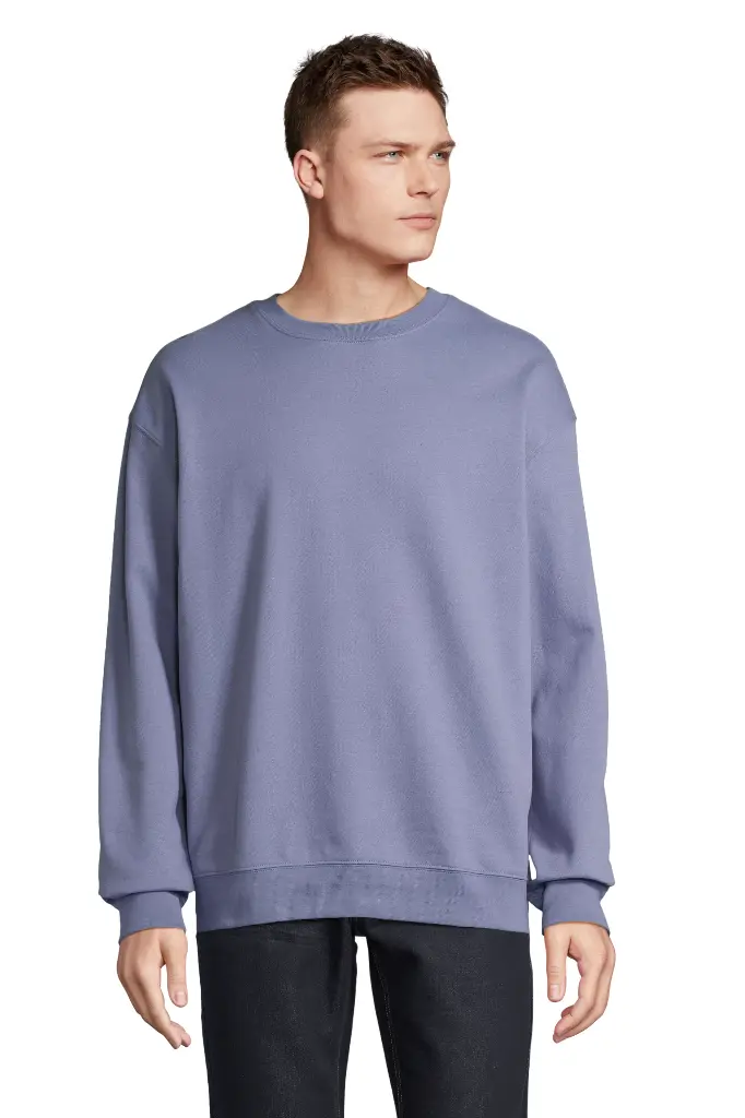Bluza unisex z okrągłym dekoltem - Blue