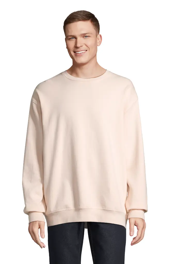 Bluza unisex z okrągłym dekoltem - Creamy Pink