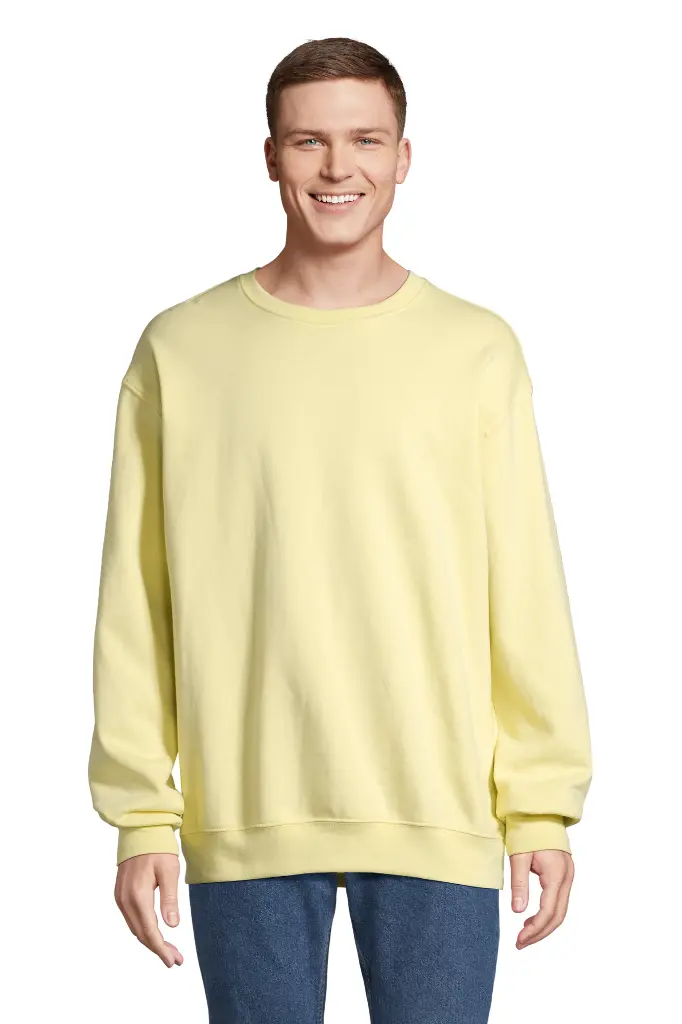 Bluza unisex z okrągłym dekoltem - Light Yellow