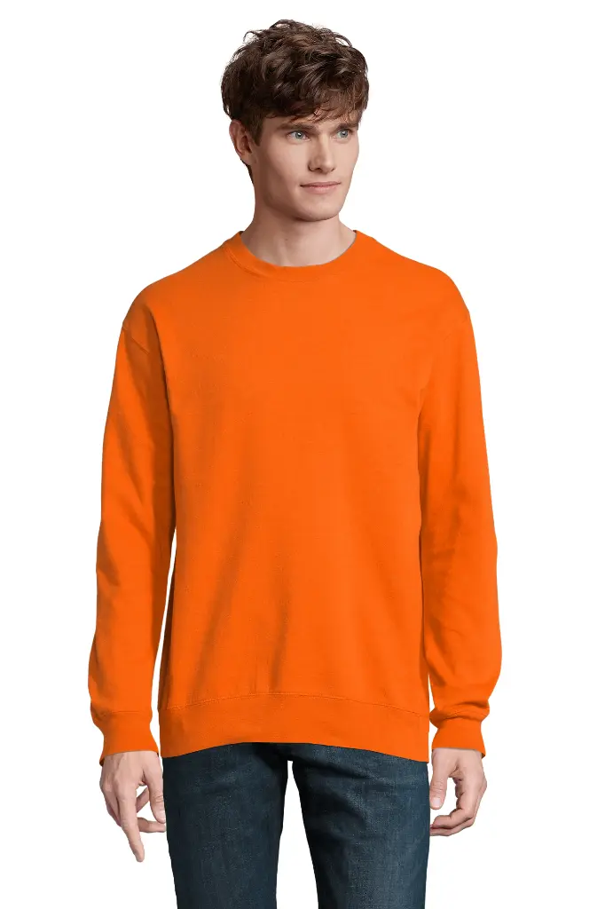 Bluza unisex z okrągłym dekoltem - Orange