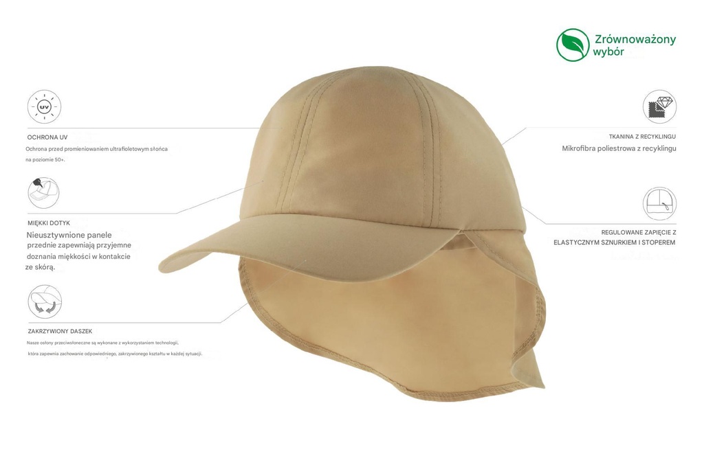 Czapka Nomad z recyklingu - Khaki