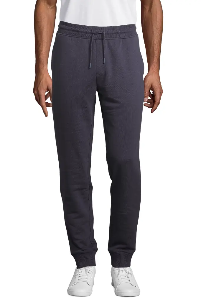 Unisex spodnie dresowe slim z polaru - French Navy