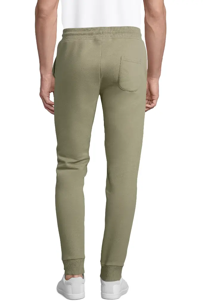 Unisex spodnie dresowe slim z polaru - Khaki