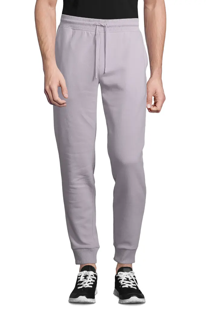 Unisex spodnie dresowe slim z polaru - Lilac
