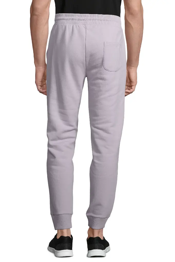 Unisex spodnie dresowe slim z polaru - Lilac