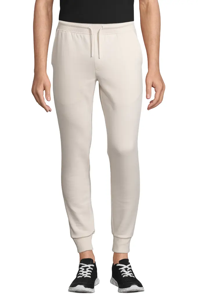 Unisex spodnie dresowe slim z polaru - Off White