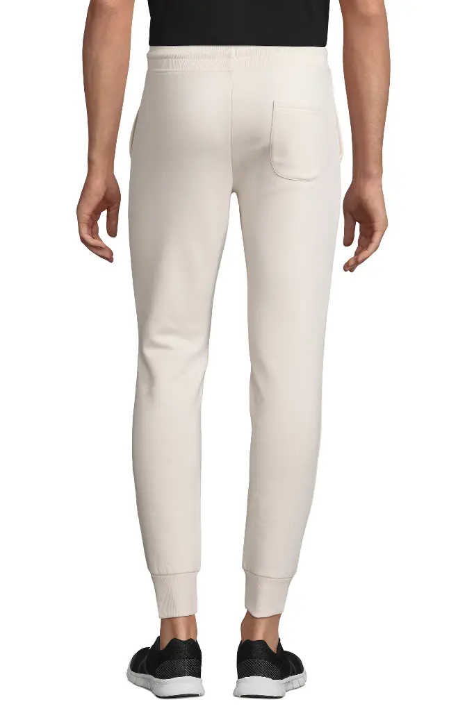 Unisex spodnie dresowe slim z polaru - Off White