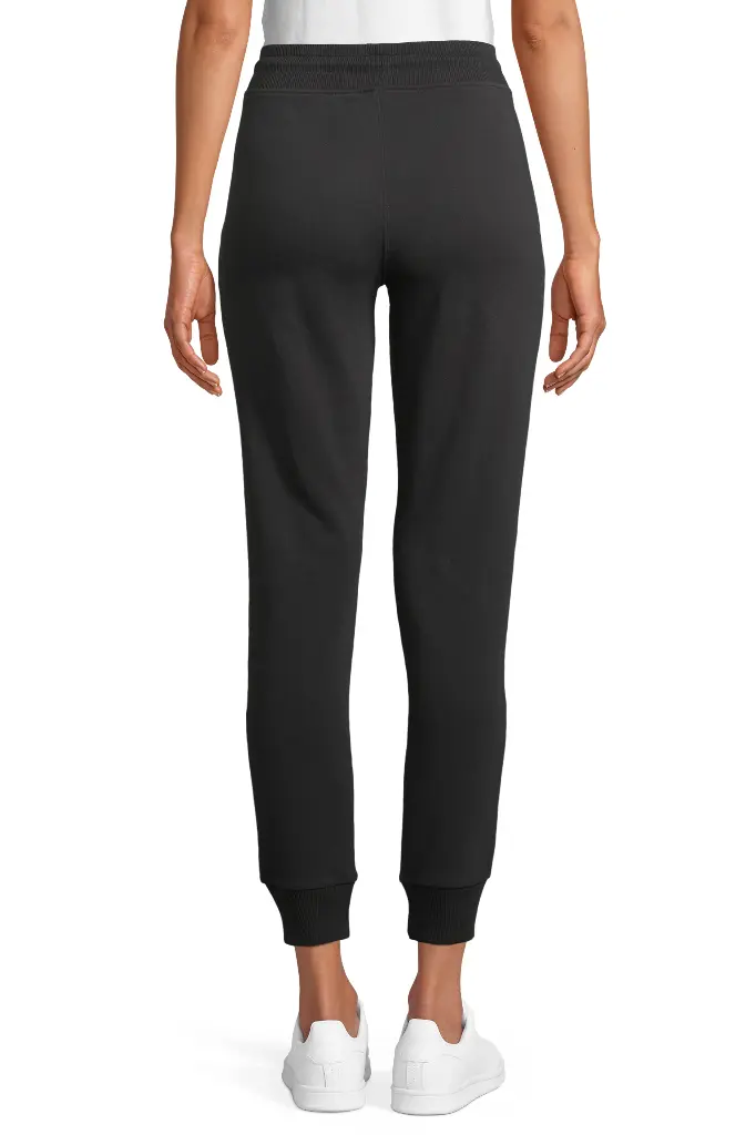 Damskie spodnie dresowe slim z kieszeniami - Black