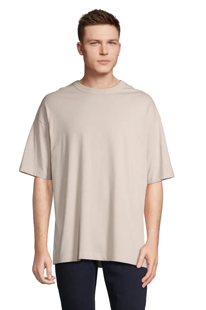 T-shirt męski oversize z bawełny organicznej - Linen