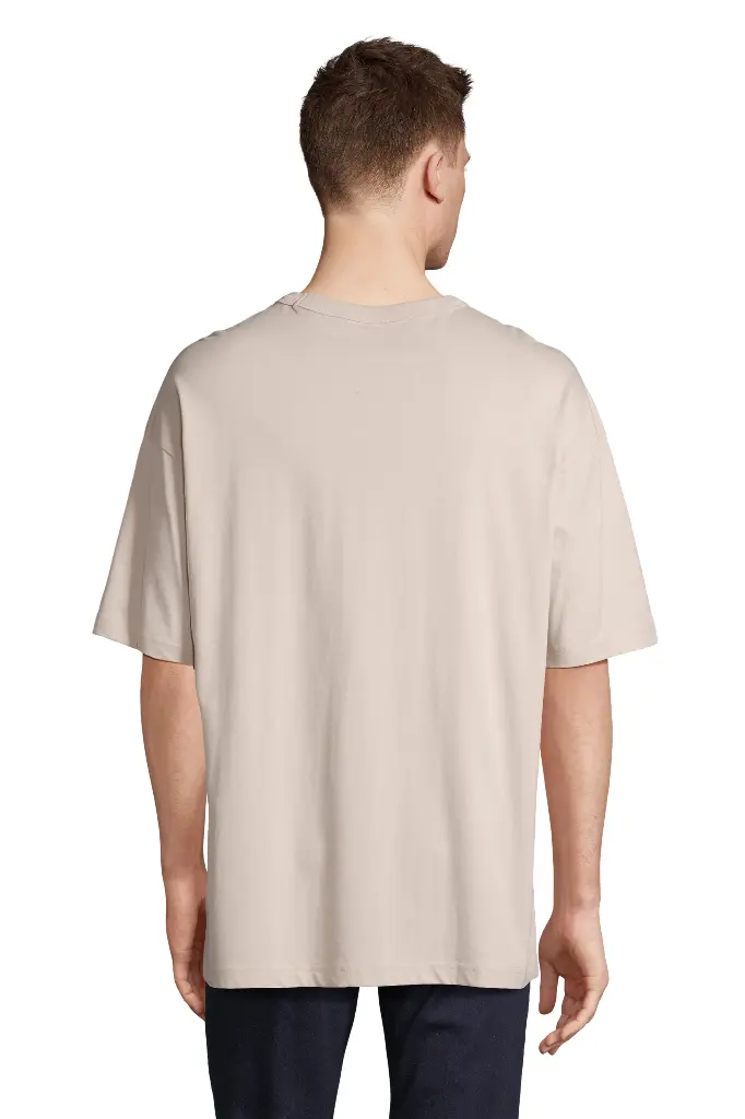 T-shirt męski oversize z bawełny organicznej - Linen