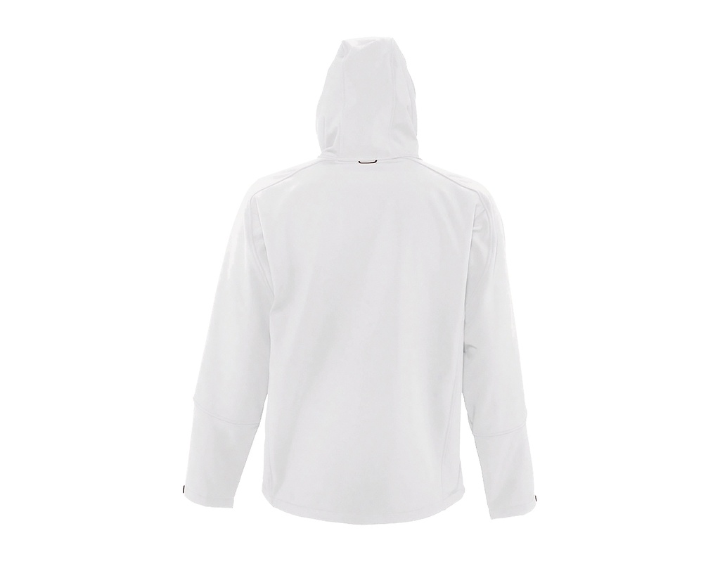 Męska kurtka softshellowa z kapturem - White