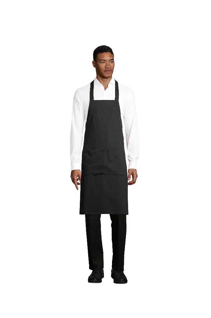 Fartuch unisex bawełniany z kieszeniami - Black