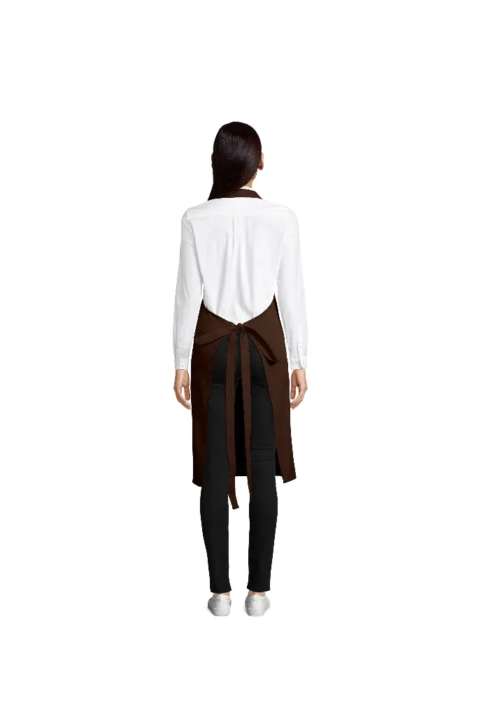 Fartuch unisex bawełniany z kieszeniami - Chocolate