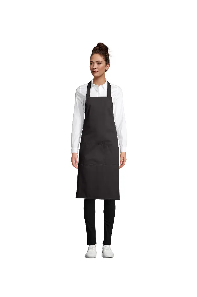 Fartuch unisex bawełniany z kieszeniami - Dark Grey (Solid)