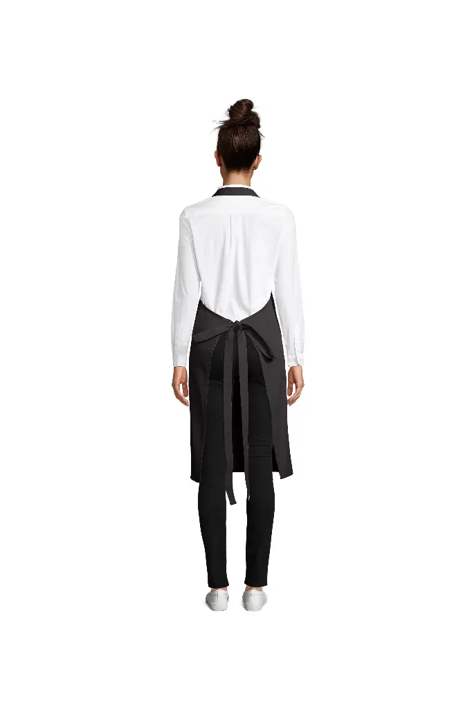 Fartuch unisex bawełniany z kieszeniami - Dark Grey (Solid)