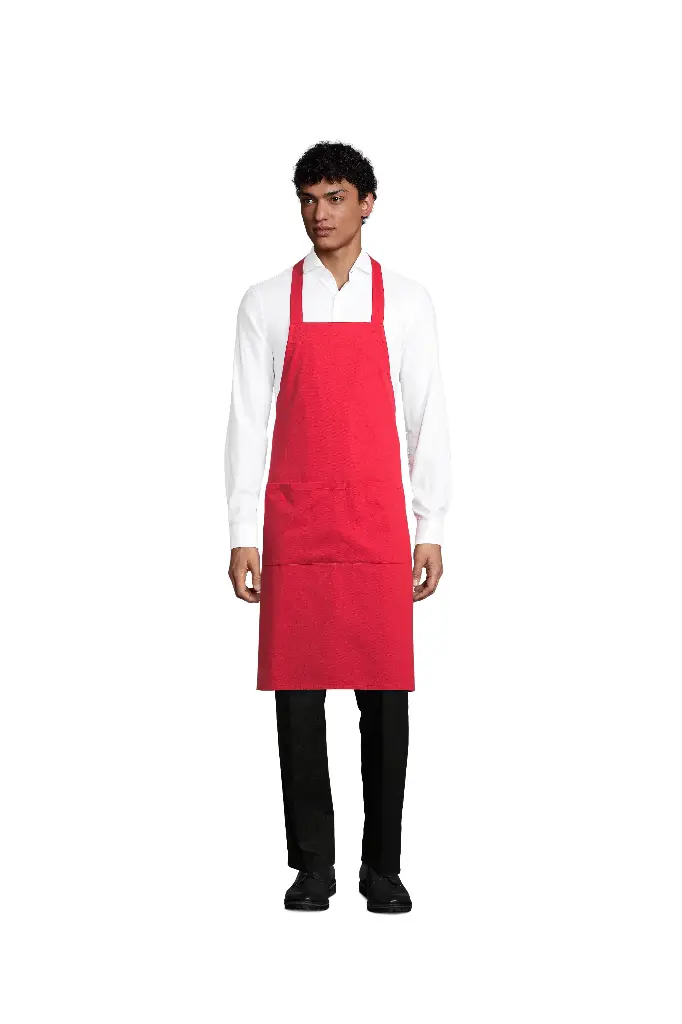 Fartuch unisex bawełniany z kieszeniami - Red