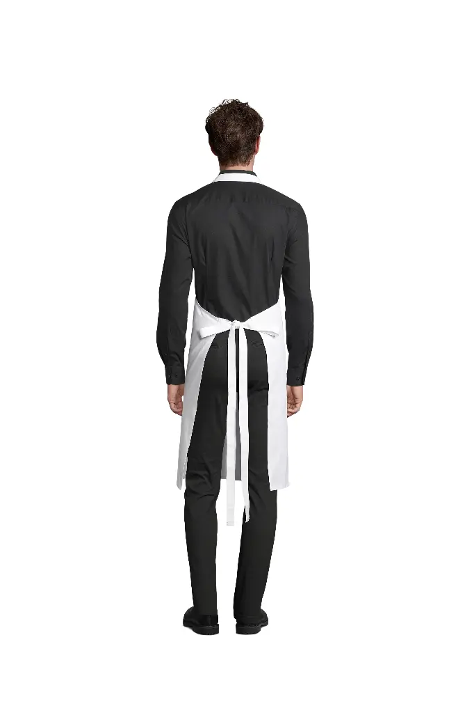 Fartuch unisex bawełniany z kieszeniami - White