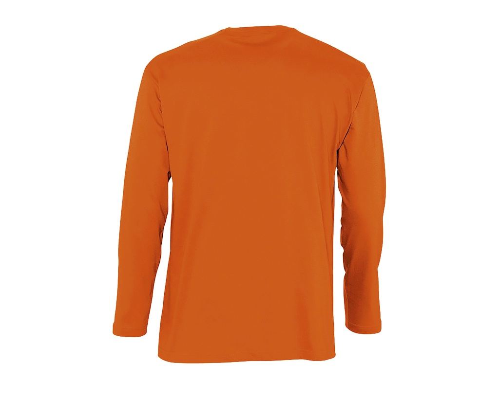 T-Shirt Klasyczny z Długim Rękawem - Orange