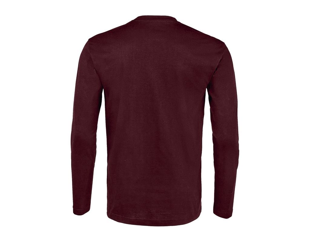 T-Shirt Klasyczny z Długim Rękawem - Oxblood