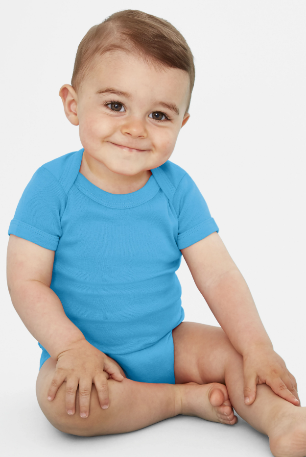 Body niemowlęce z krótkim rękawem - Melange Grey