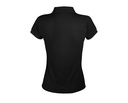 Damska koszulka polo klasyczna, krótki rękaw - Black