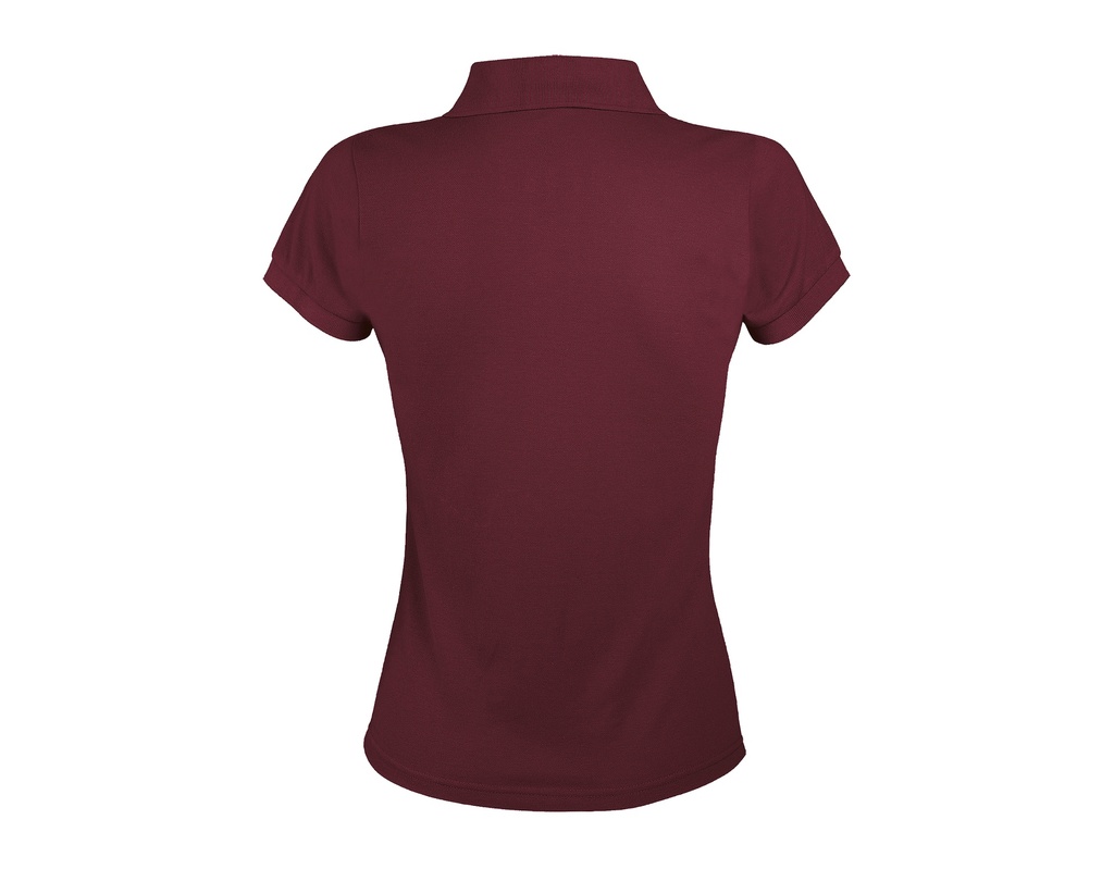 Damska koszulka polo klasyczna, krótki rękaw - Burgundy