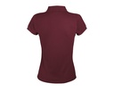 Damska koszulka polo klasyczna, krótki rękaw - Burgundy