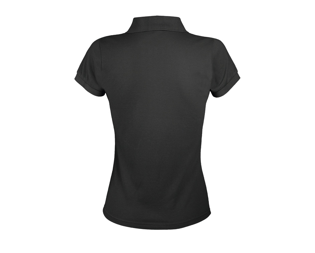 Damska koszulka polo klasyczna, krótki rękaw - Dark Grey (Solid)