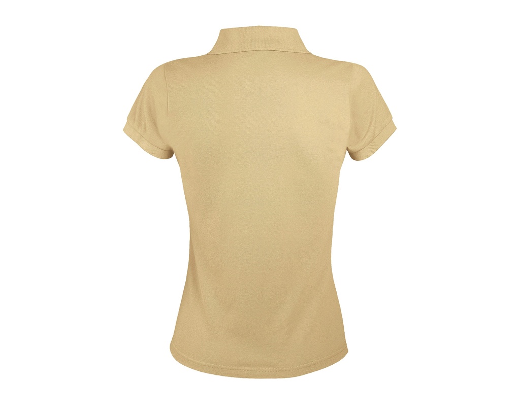 Damska koszulka polo klasyczna, krótki rękaw - Sand