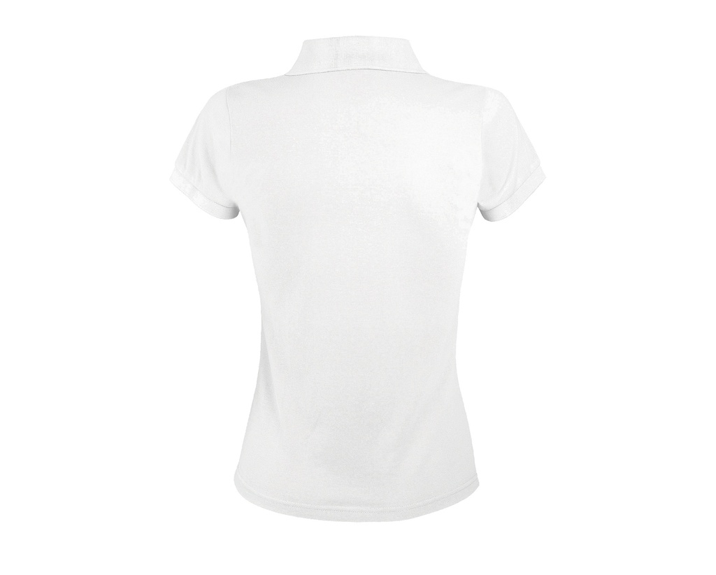 Damska koszulka polo klasyczna, krótki rękaw - White