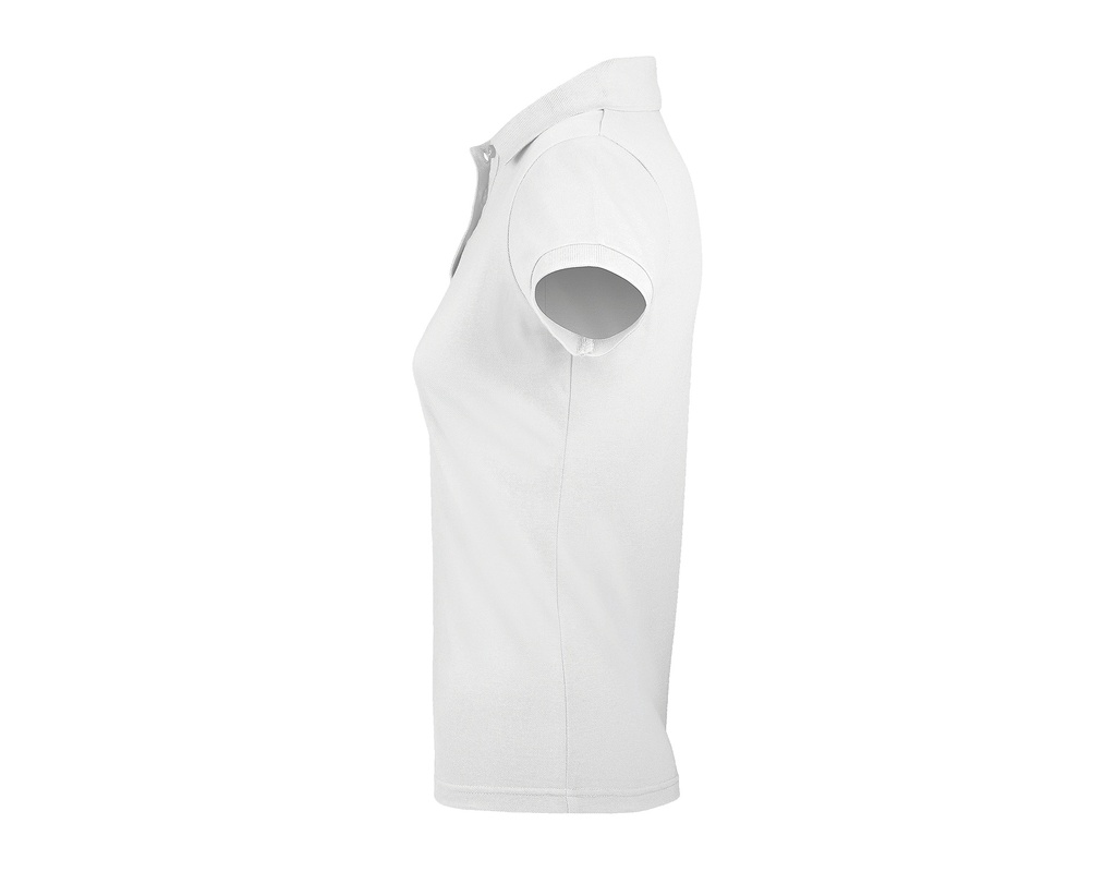 Damska koszulka polo klasyczna, krótki rękaw - White