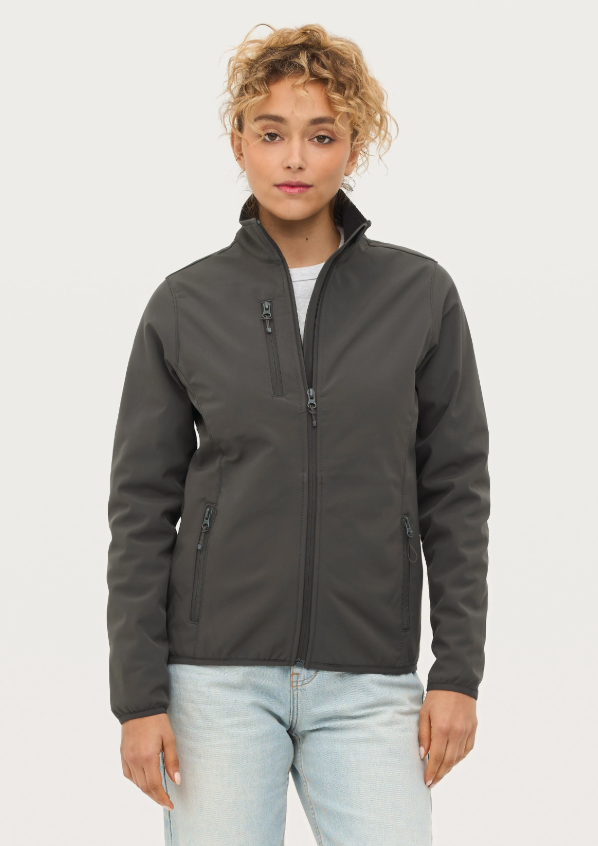 Damska kurtka softshellowa z polarową podszewką - Charcoal Grey (Solid)