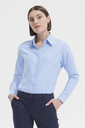 Damska koszula oxford z długim rękawem - Sky Blue