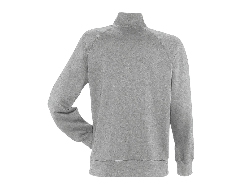 Męska Bluza na Zamek z Stójką - Deep Grey Melange