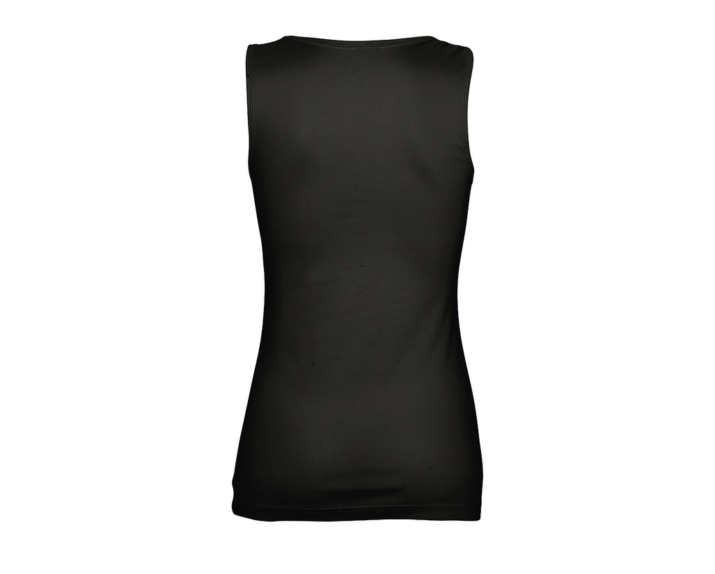 Długa dopasowana koszulka bez rękawów - Deep Black